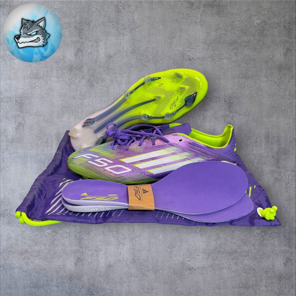 Adidas F50 Elite FG Firm Ground Soccer Cleats Purple Rush JH7615 Mens Size 12.5